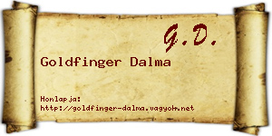 Goldfinger Dalma névjegykártya