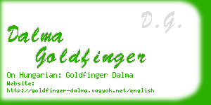dalma goldfinger business card